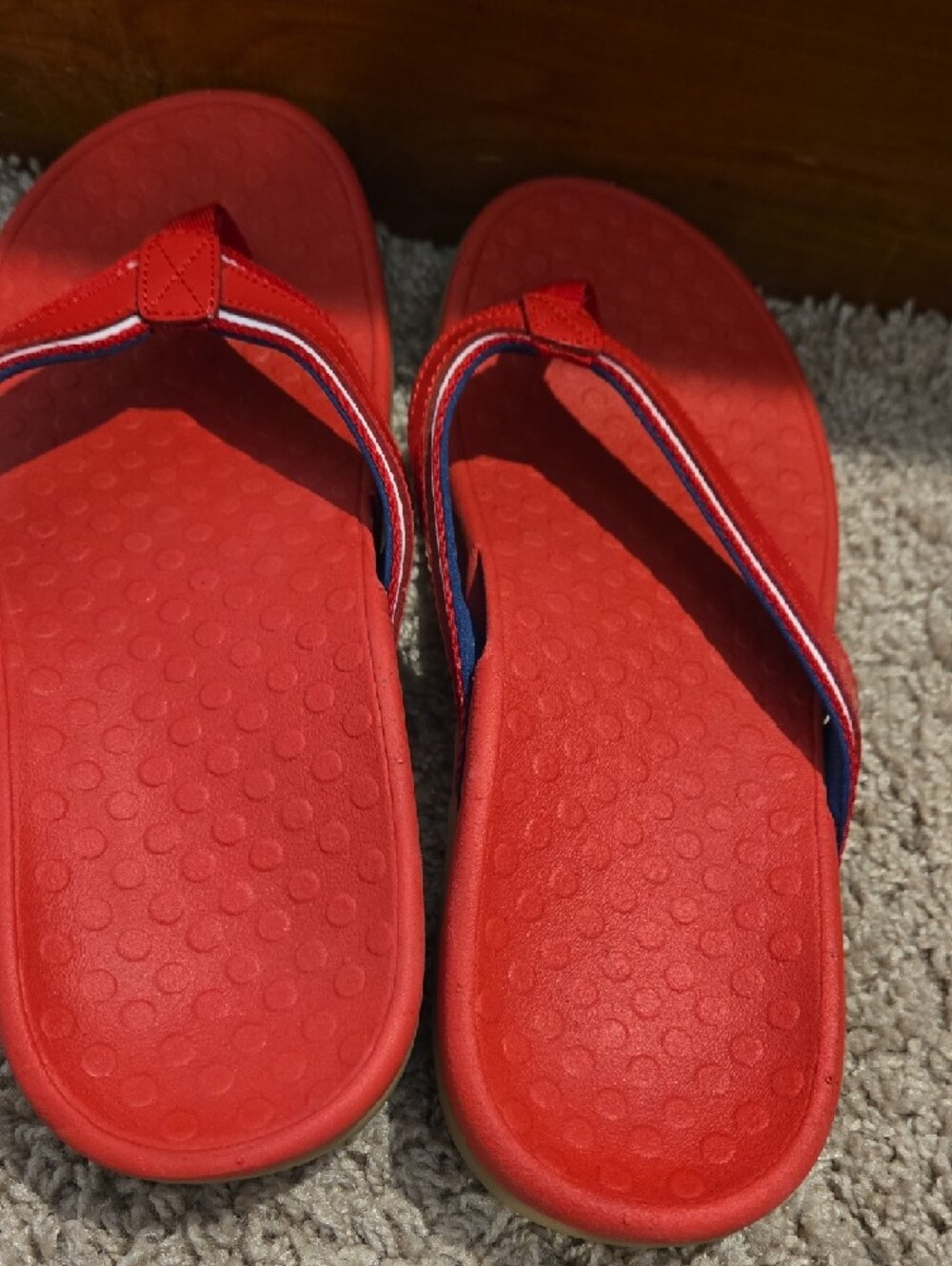 Vionic Kelby Flip Flops Womens Sz 9 Red Orthopedic Comfort Support Flip Flop - Picture 5 of 9